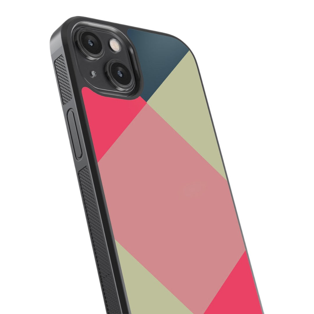 Criss Cross iPhone 14 Cover Teal - side view | Macmerise