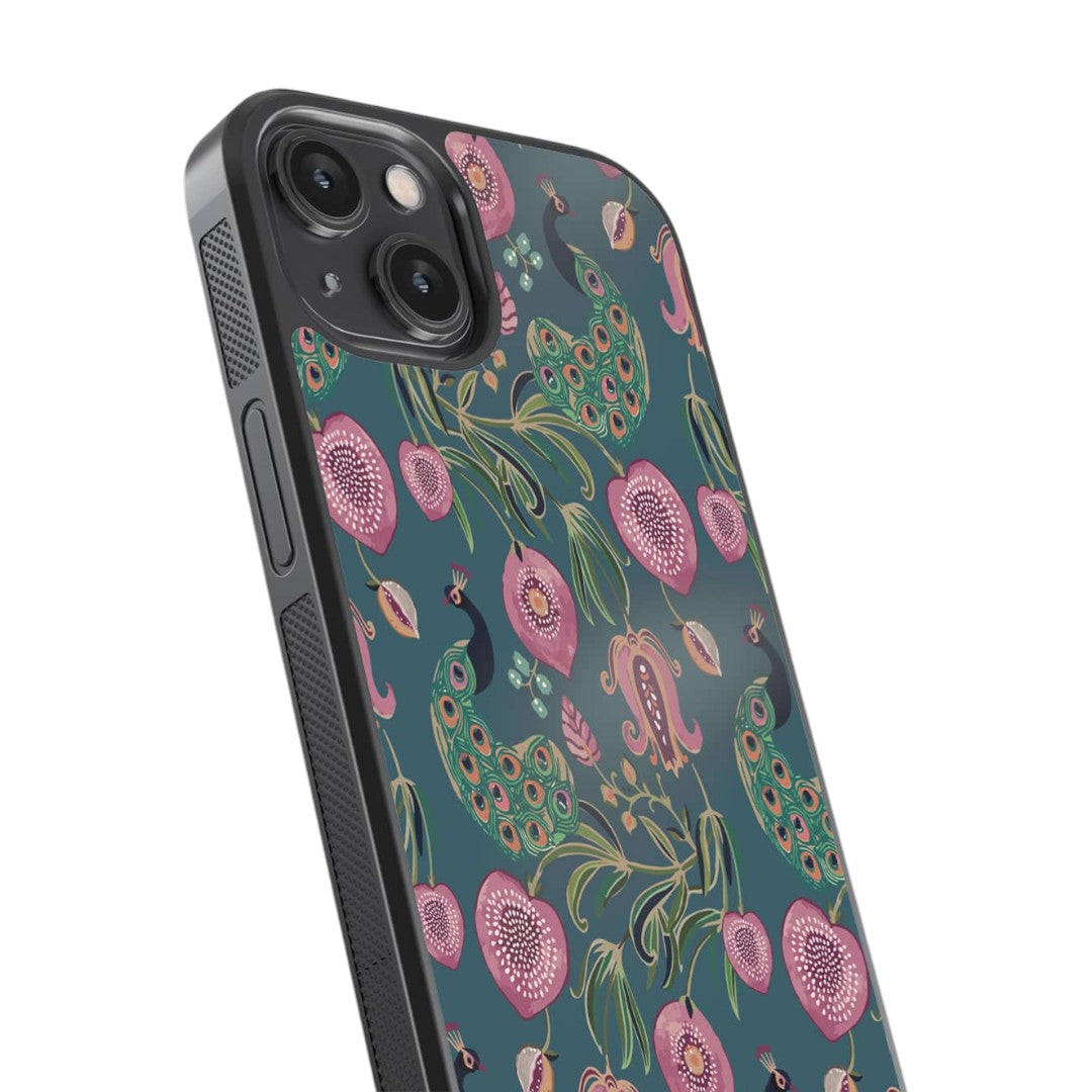 Payal Singhal Anaar and Mor iPhone 14 Cover Blue - side view | Macmerise