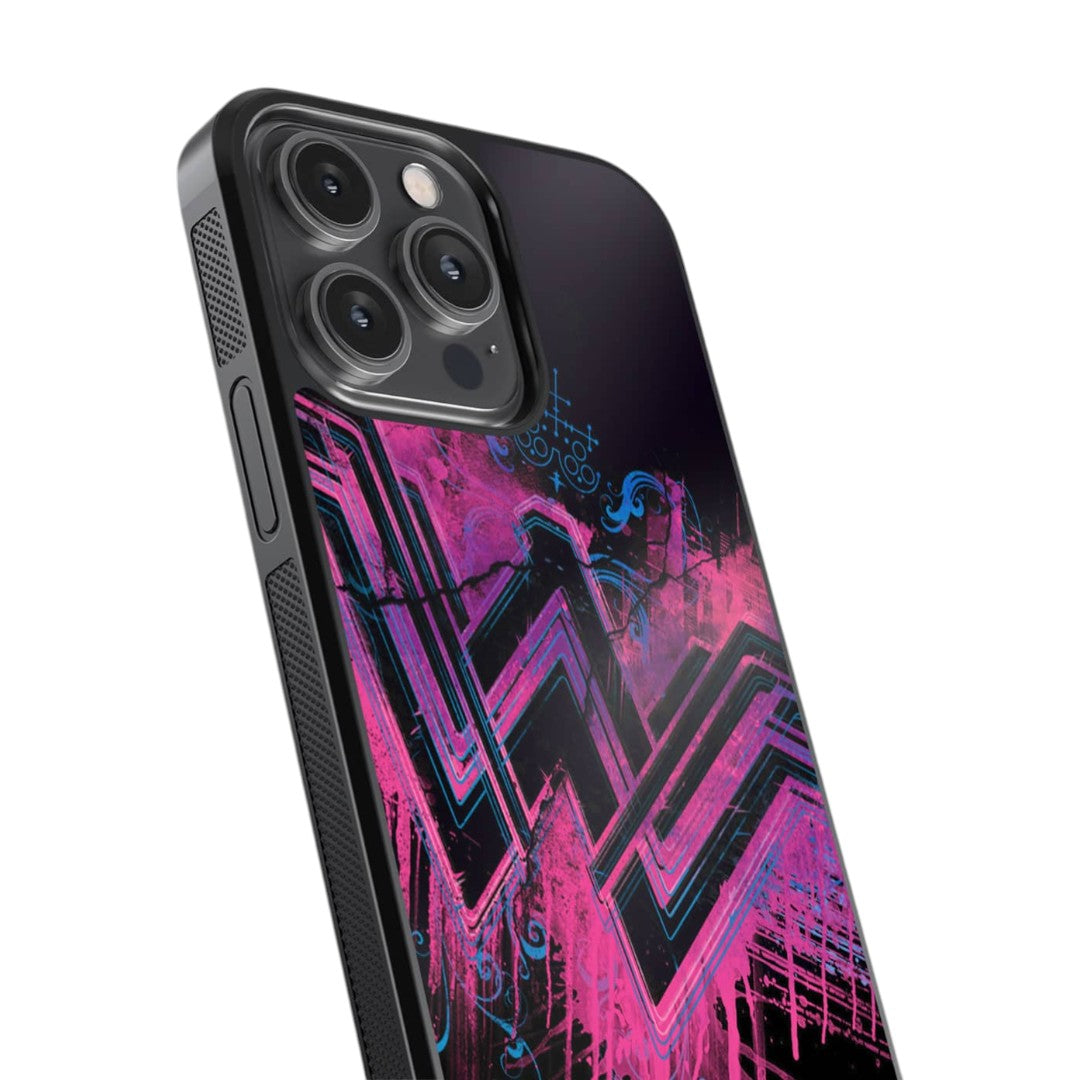Wonder Woman Splatter Glass iPhone Case for iPhone 14 Pro Max | Macmerise