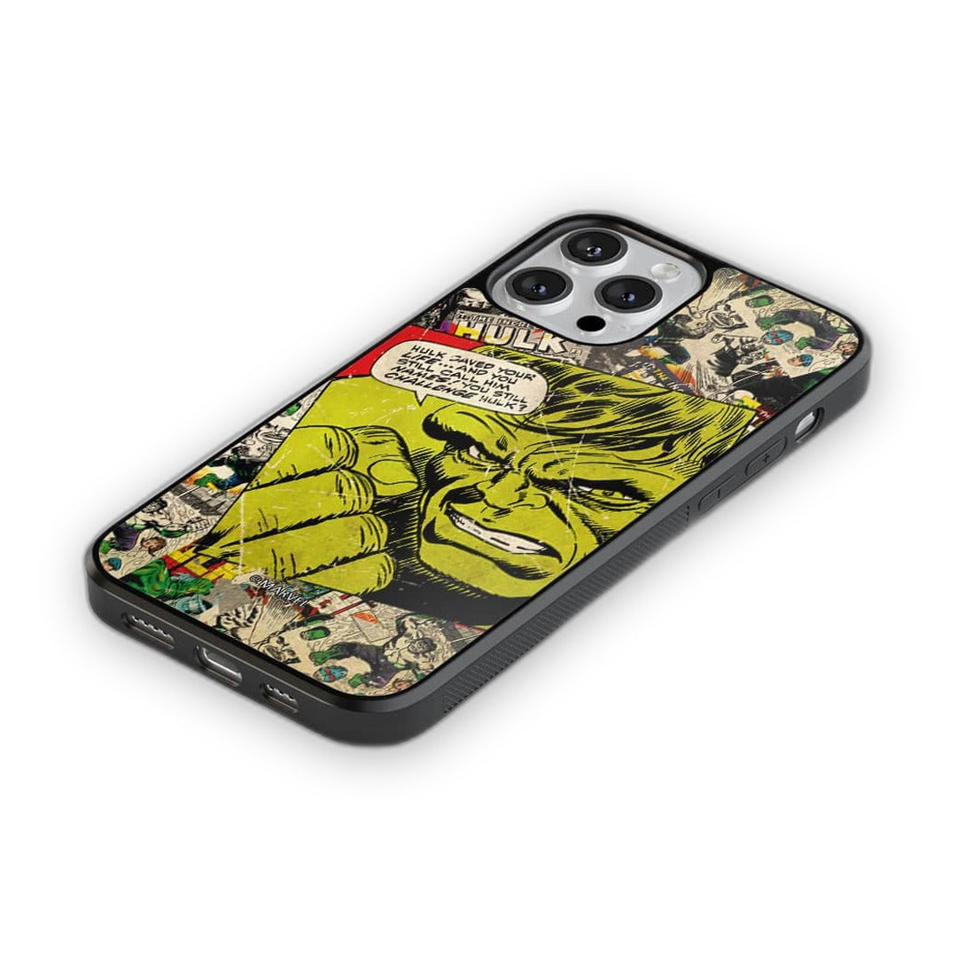 Comic Hulk Glass iPhone Case for iPhone 12 Pro | Macmerise
