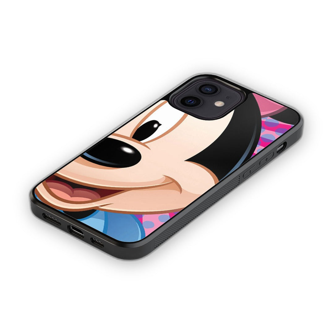 Zoom Up Minnie Glass iPhone Case for iPhone 12 | Macmerise