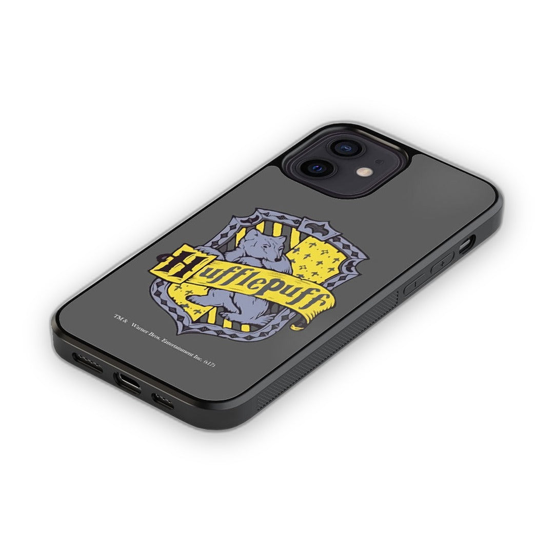 Crest Hufflepuff Glass iPhone Case for iPhone 12 | Macmerise