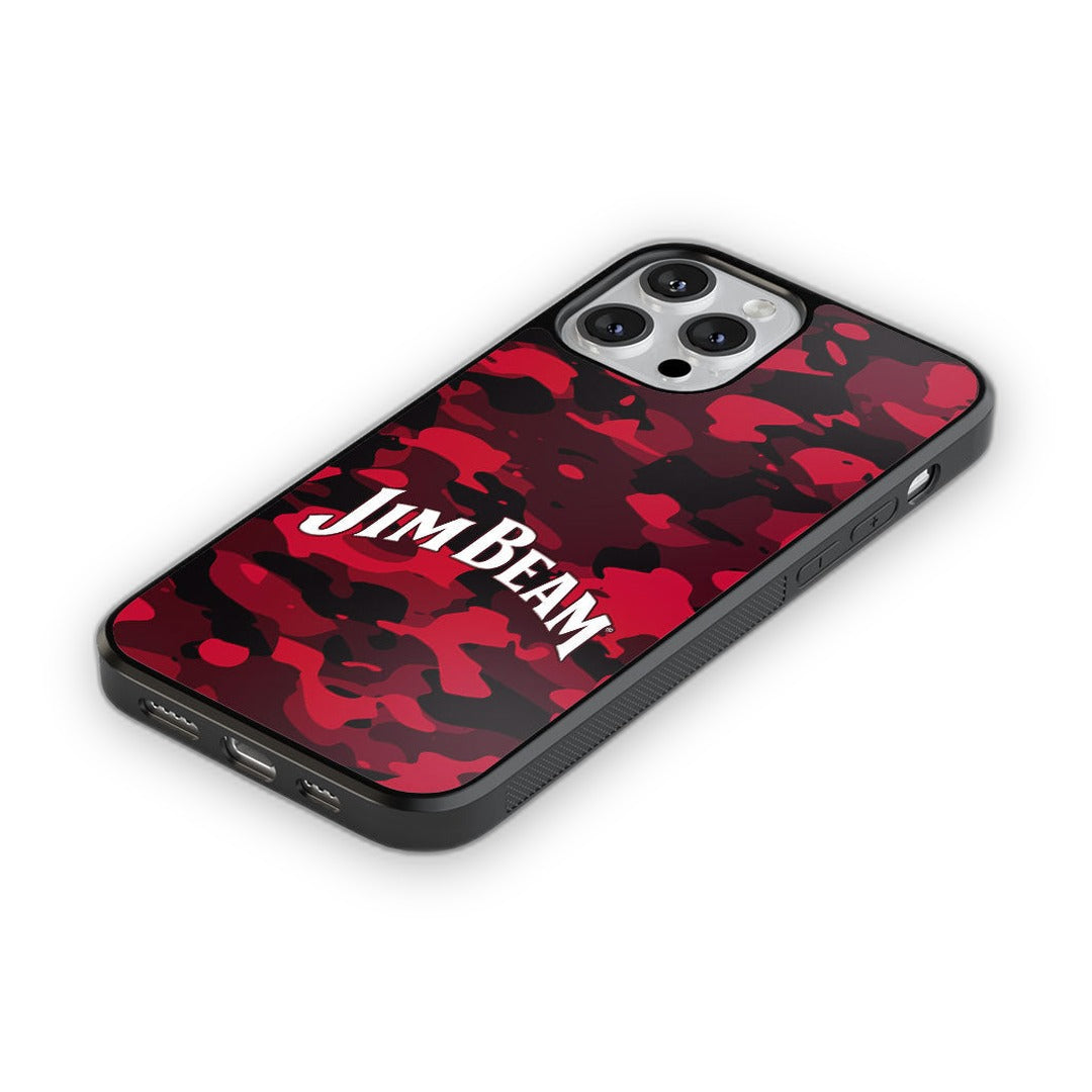 Jim Beam Camo Red Glass iPhone Case for iPhone 13 Pro | Macmerise