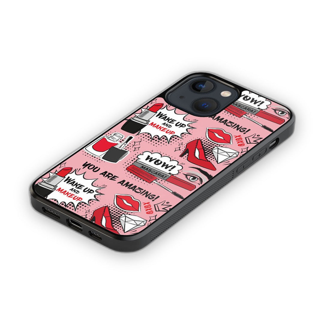 Wake Up and Makeup Glass iPhone Case for iPhone 13 | Macmerise
