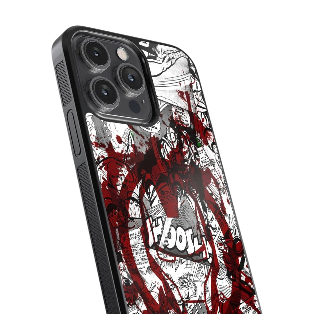 Splash Out Iron Man Glass iPhone Case for iPhone 14 Pro Max | Macmerise