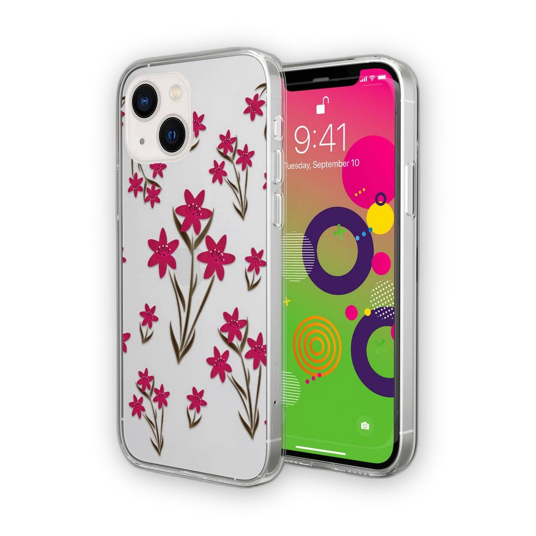 Sk Zephyr Pink Lily Glass iPhone Case for iPhone 13 Mini | Macmerise