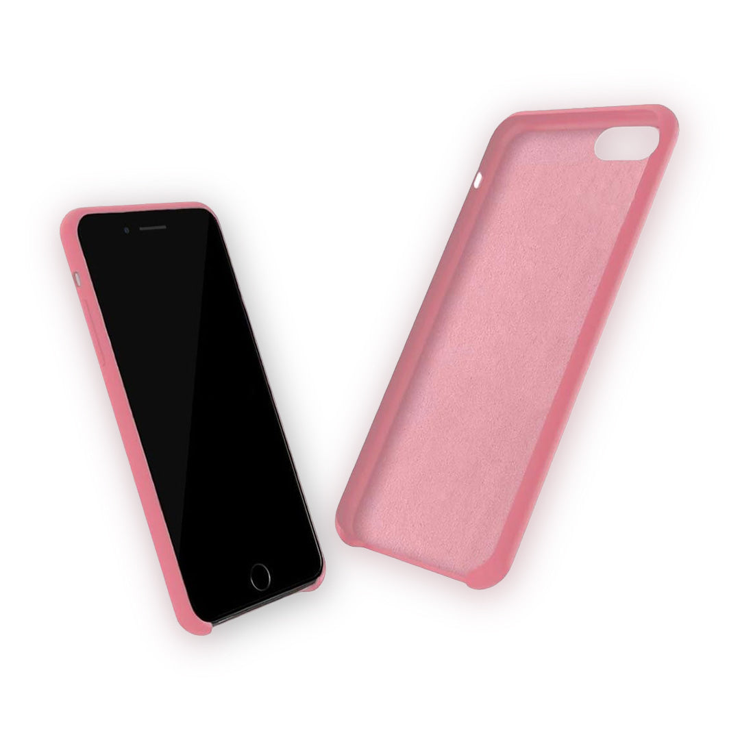 Basics Glass iPhone Case for iPhone 7 Plus Silicone Baby Pink | Macmerise