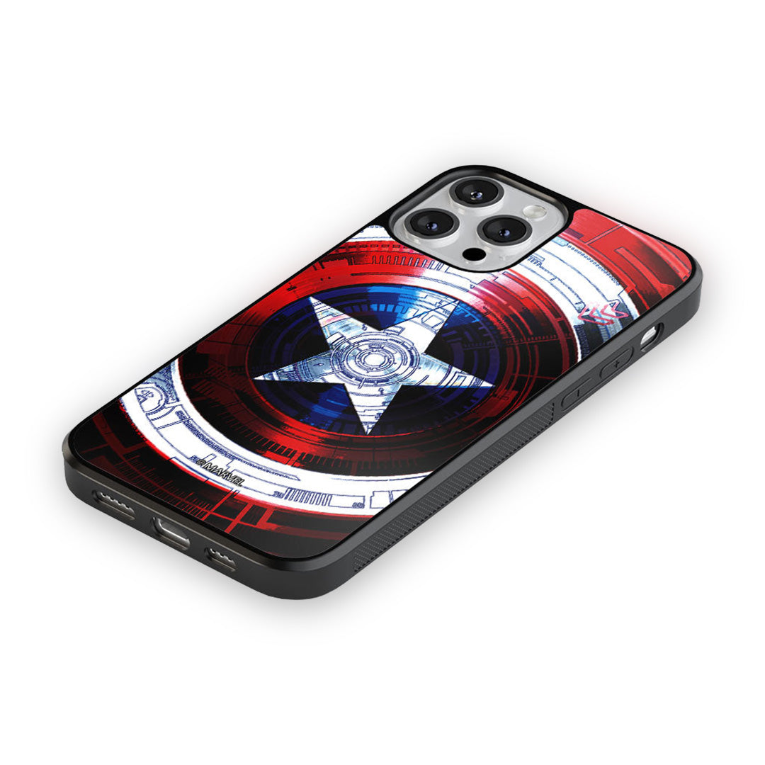 Captains Shield Decoded Glass iPhone Case for iPhone 12 Pro | Macmerise