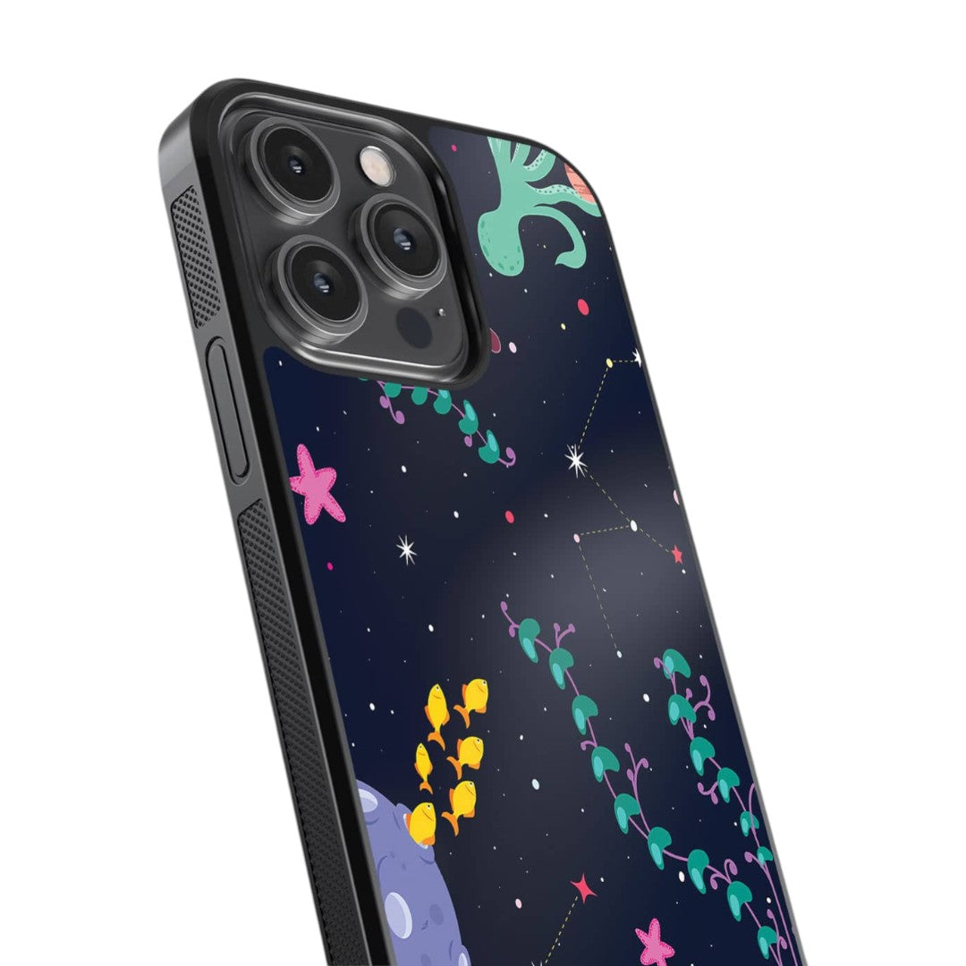 Space Aquarium Glass iPhone Case for iPhone 14 Pro Max | Macmerise