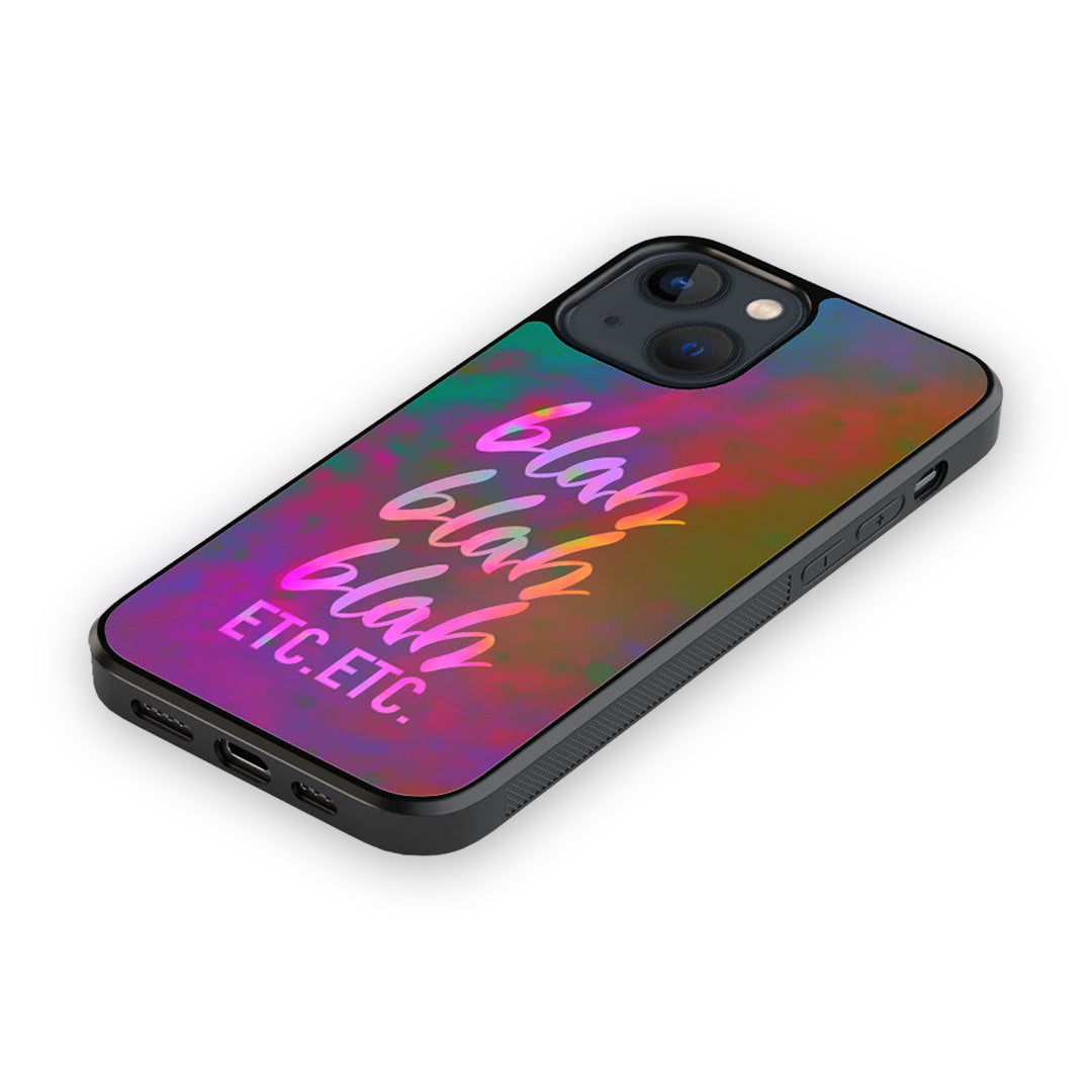 Blah Blah Glass iPhone Case for iPhone 13 Mini | Macmerise