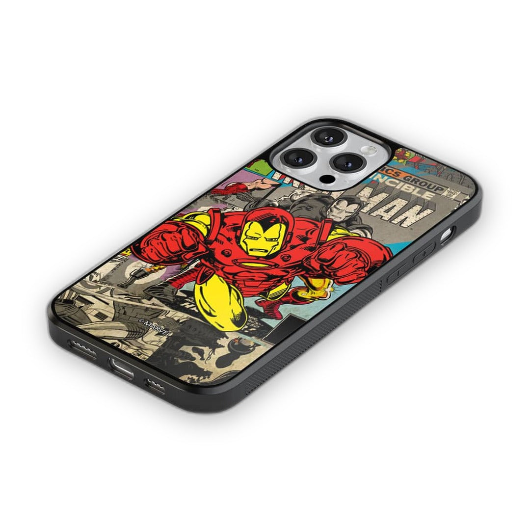 Comic Iron Man Glass iPhone Case for iPhone 13 Pro | Macmerise