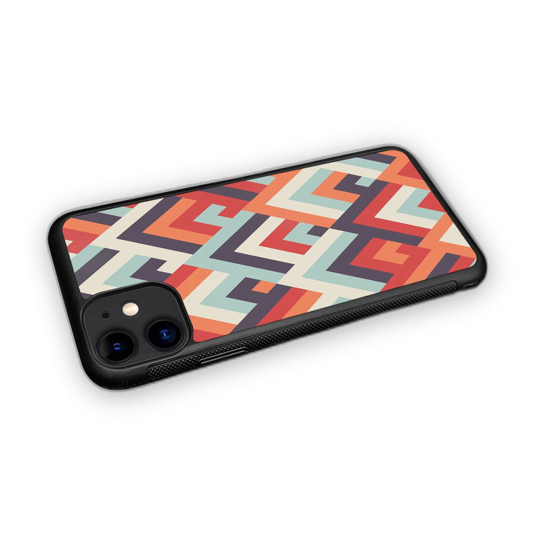 Symmetric Chevron Glass iPhone Case for iPhone 11 | Macmerise