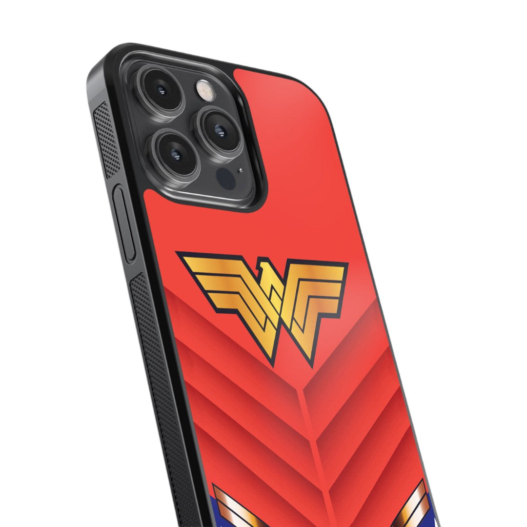 Suit Up Wonder Woman Glass iPhone Case for iPhone 14 Pro Max | Macmerise