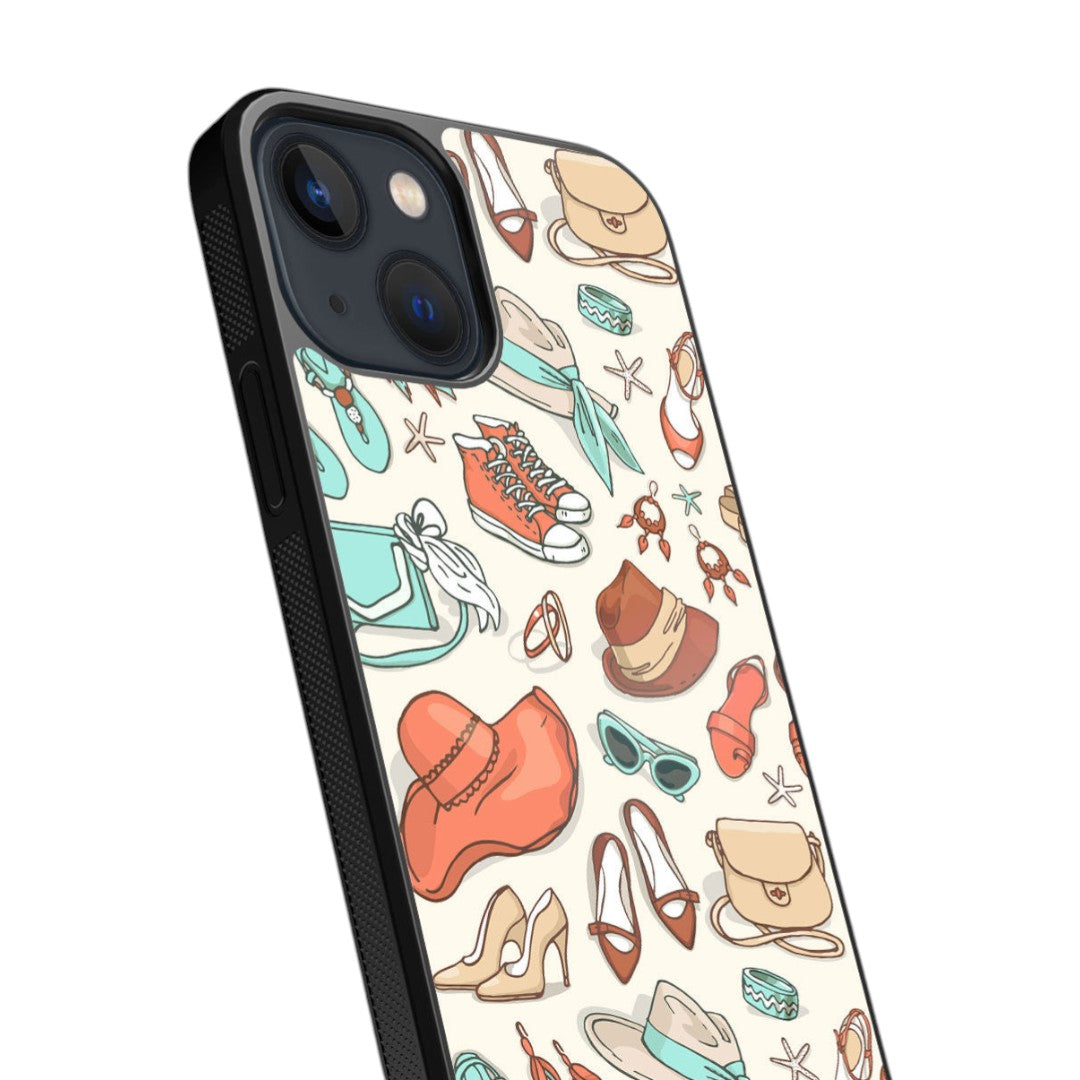 White Wanderlust Glass iPhone Case for iPhone 13 Mini | Macmerise