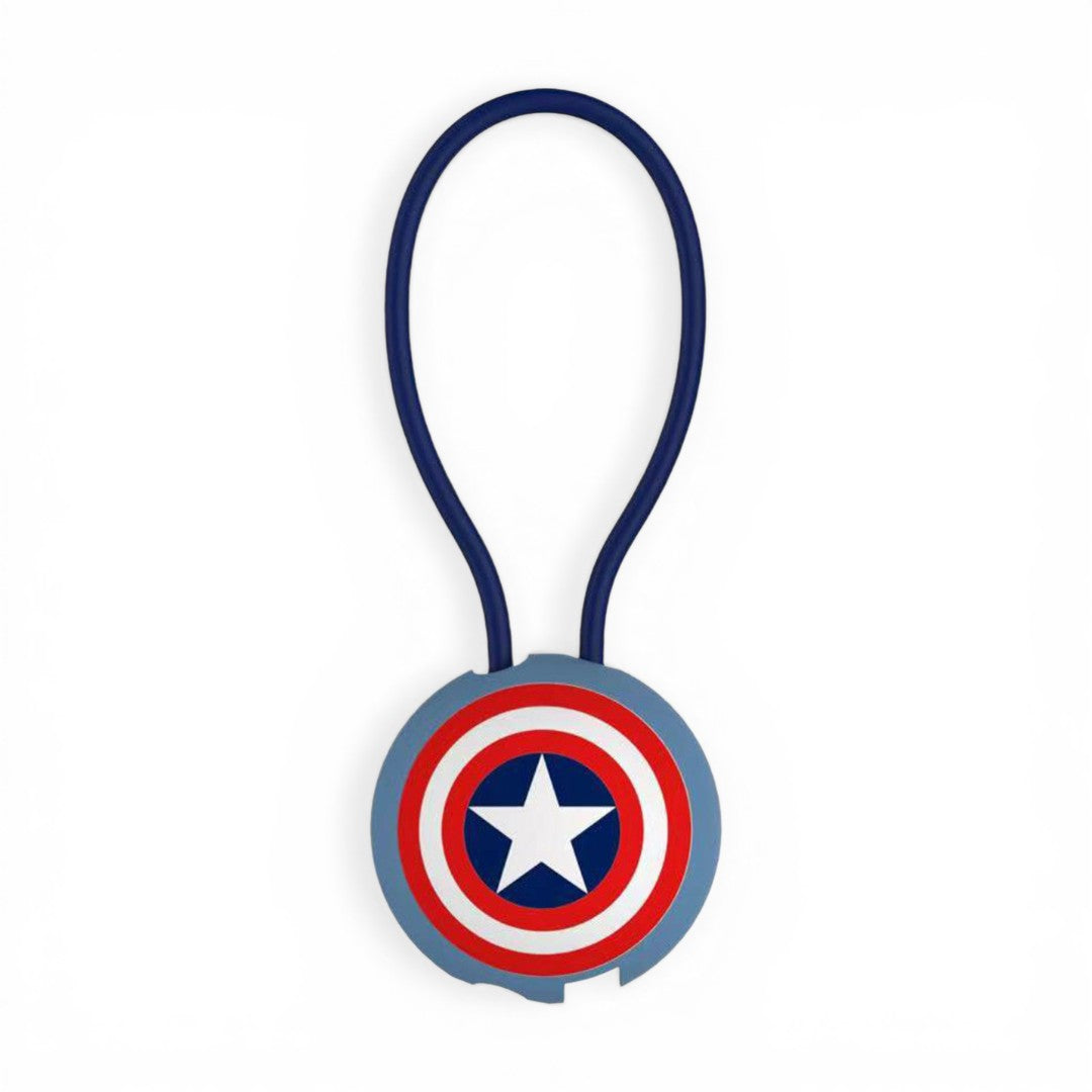 Classic Captains Shield Micro Usb Cable Keyring Navy Blue | Macmerise