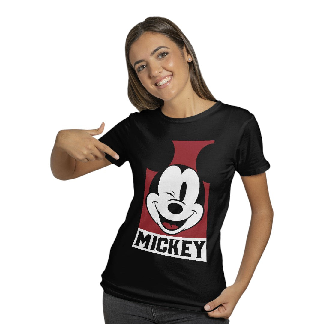 Disney Mickey Mouse Portrait Black T-Shirt - detail 2 view | Macmerise