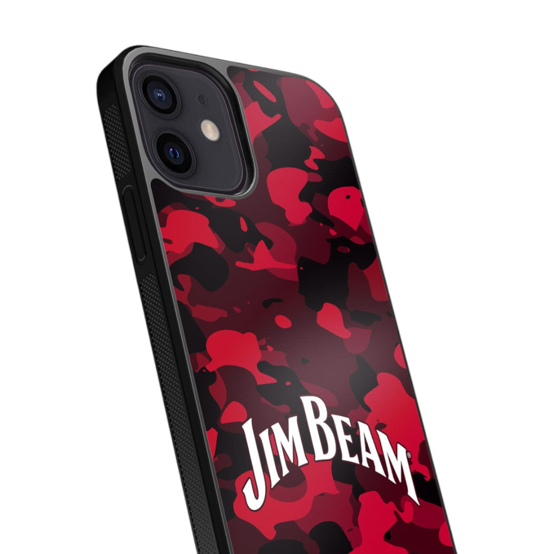 Jim Beam Camo Red Glass iPhone Case for iPhone 12 | Macmerise