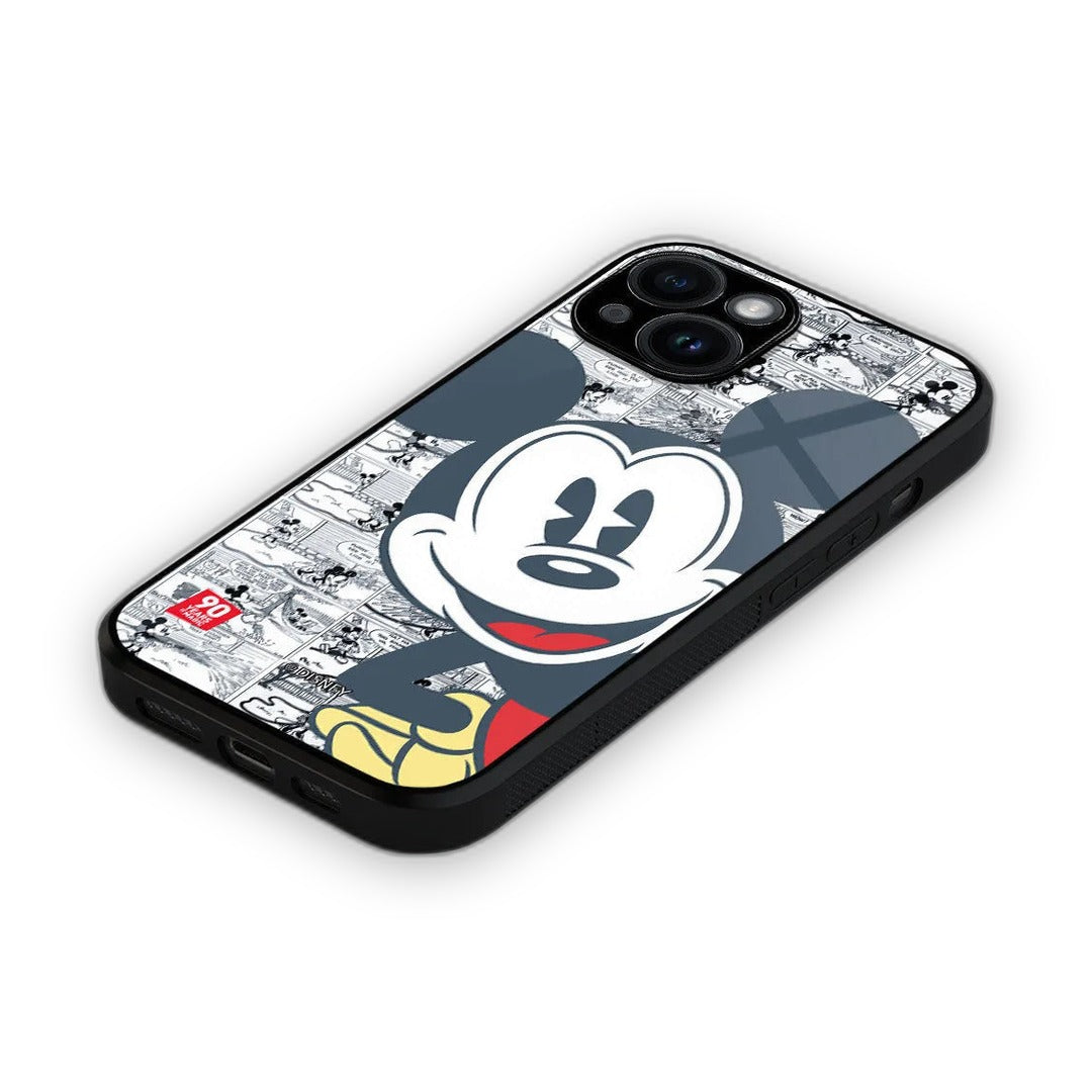Mickey Comic Strip Glass iPhone Case for iPhone 15 | Macmerise