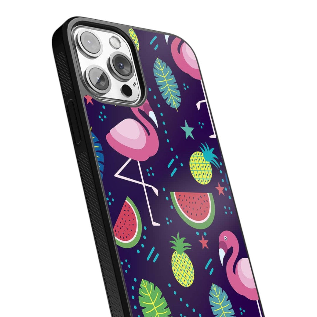 Flamingo Glass iPhone Case for iPhone 13 Pro Max | Macmerise