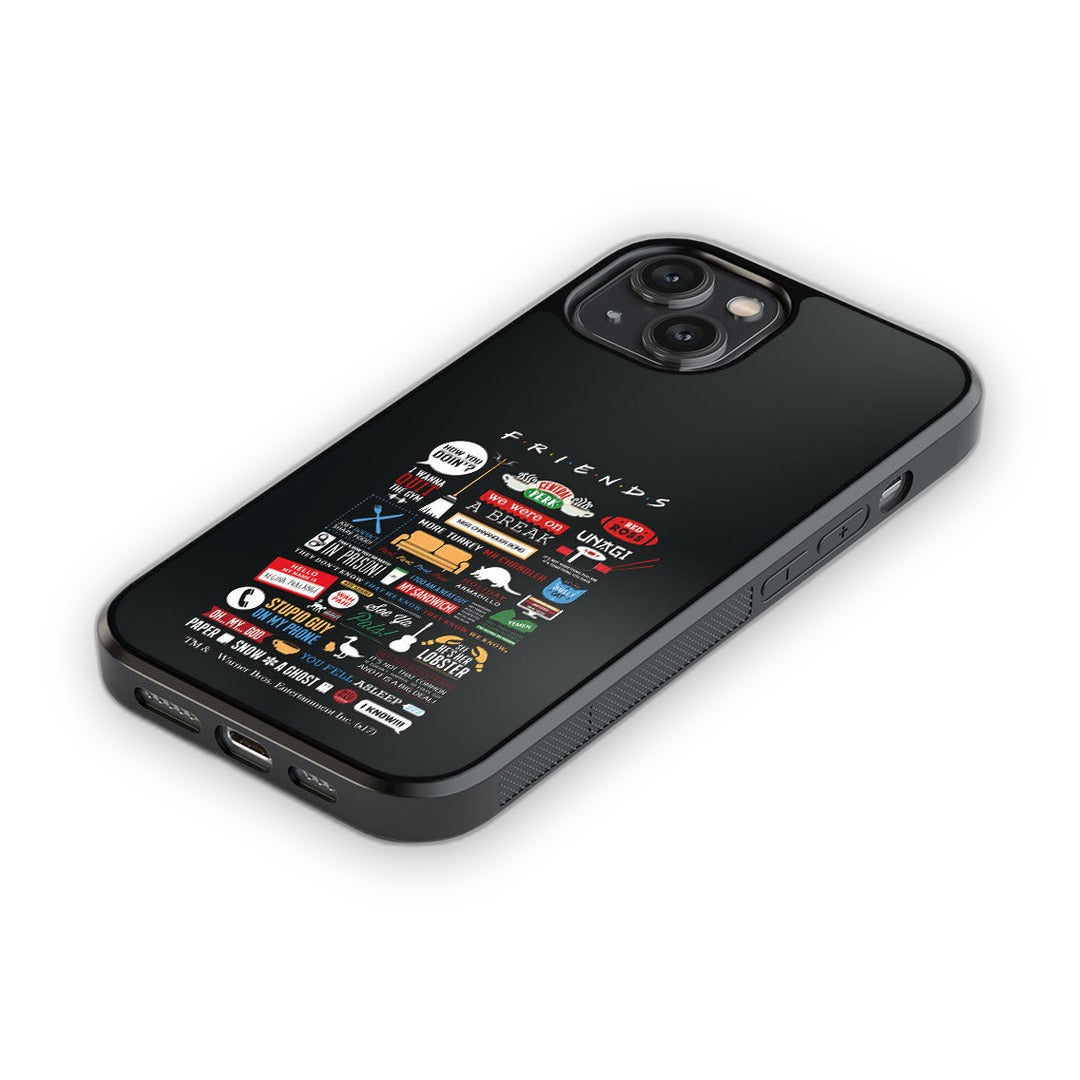 Friends Infographic Glass iPhone Case for iPhone 14 | Macmerise
