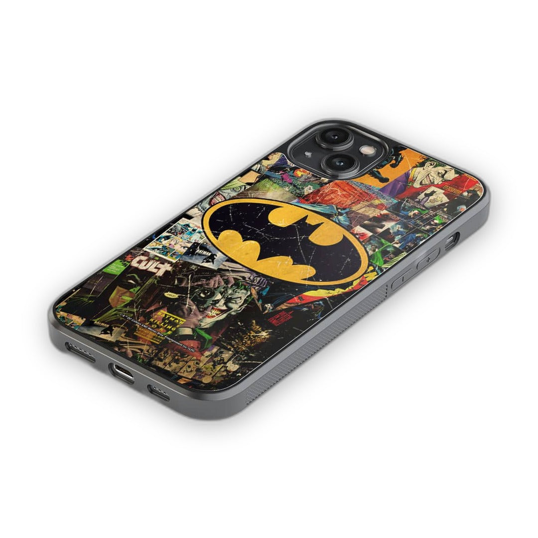 Comic Bat Glass iPhone Case for iPhone 14 Plus | Macmerise