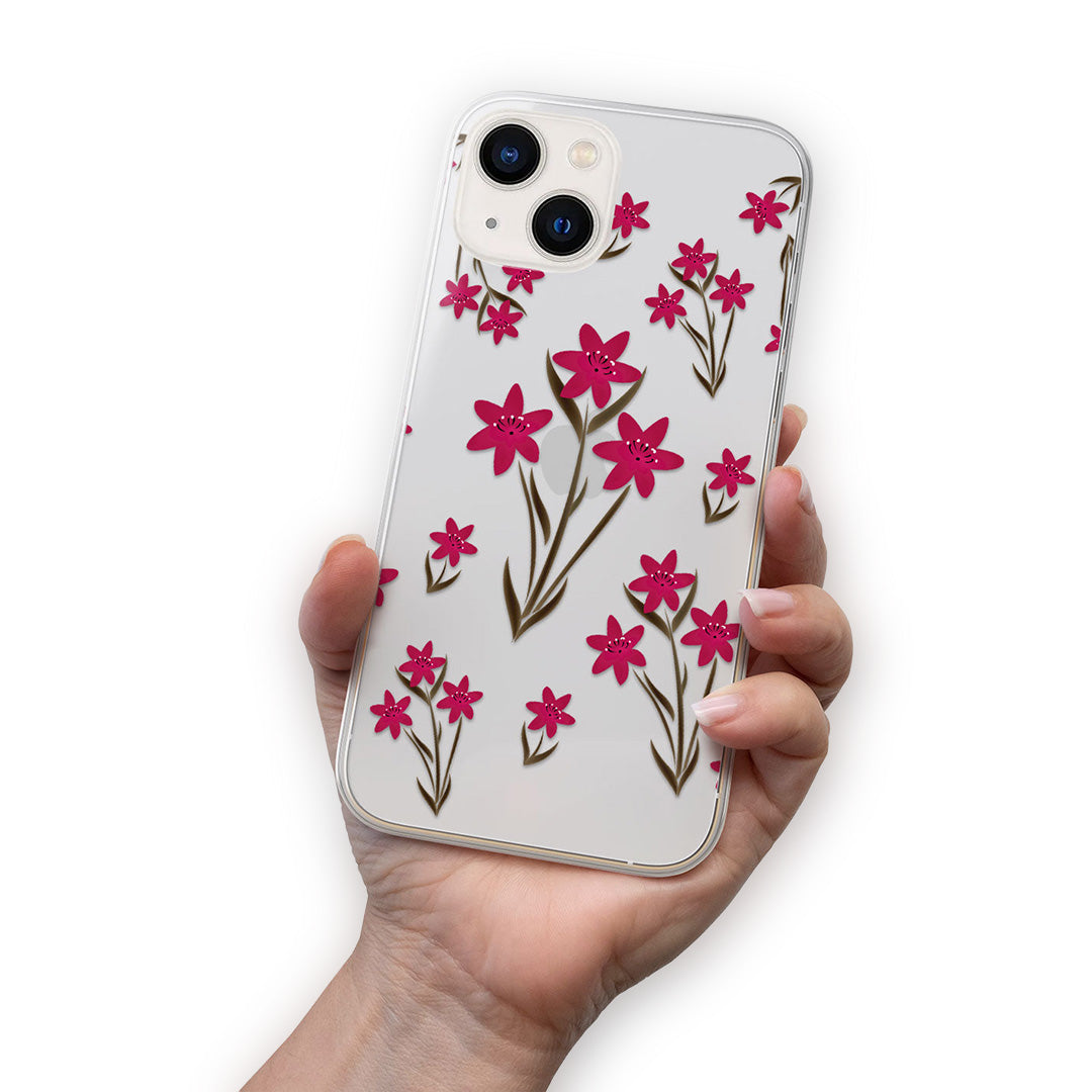 Sk Zephyr Pink Lily Glass iPhone Case for iPhone 13 Mini | Macmerise