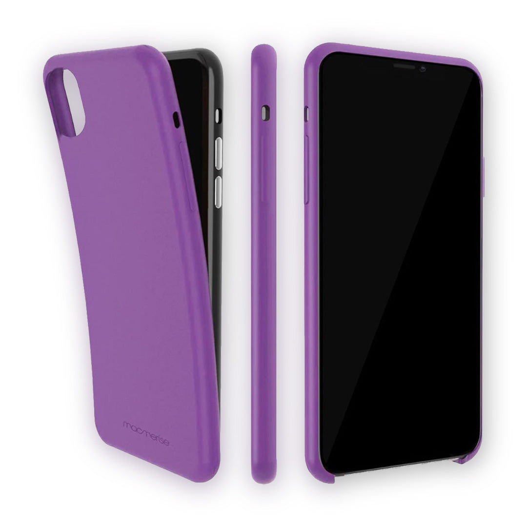 Basics iPhone XS Max Silicone Case Purple - side view | Macmerise