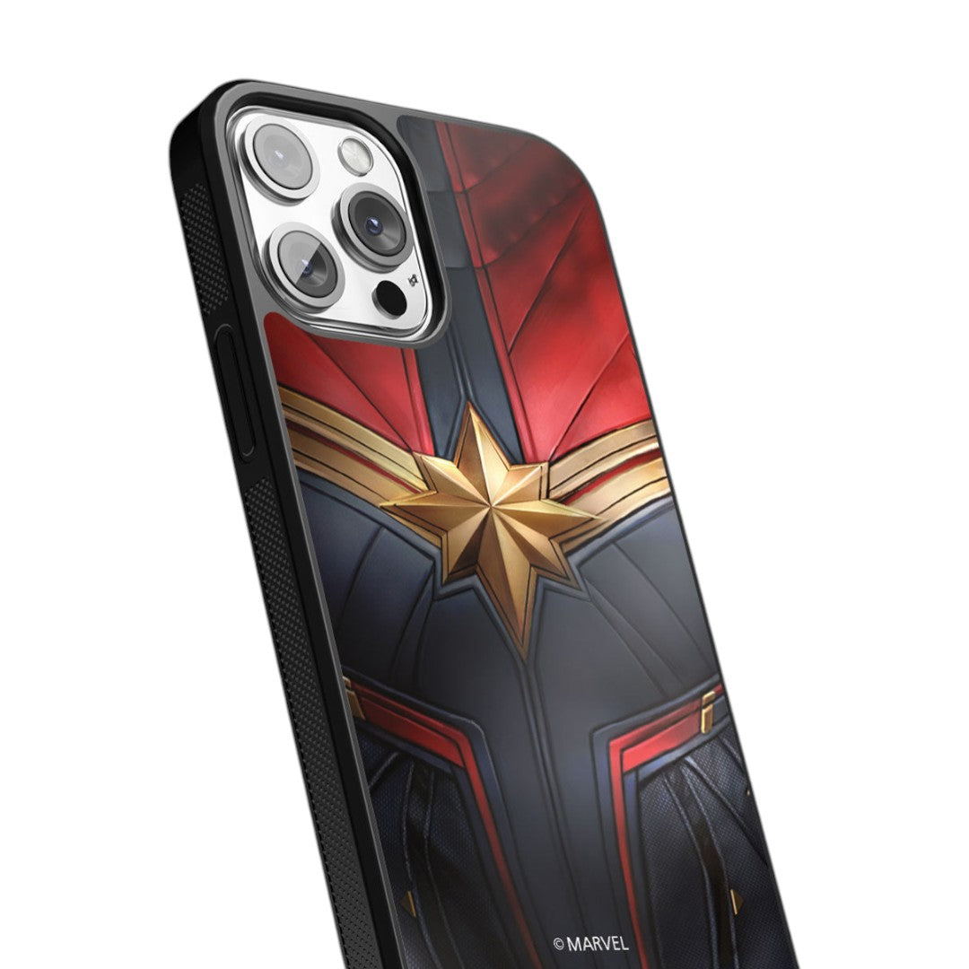 Suit Up Captain Marvel Glass iPhone Case for iPhone 13 Pro | Macmerise