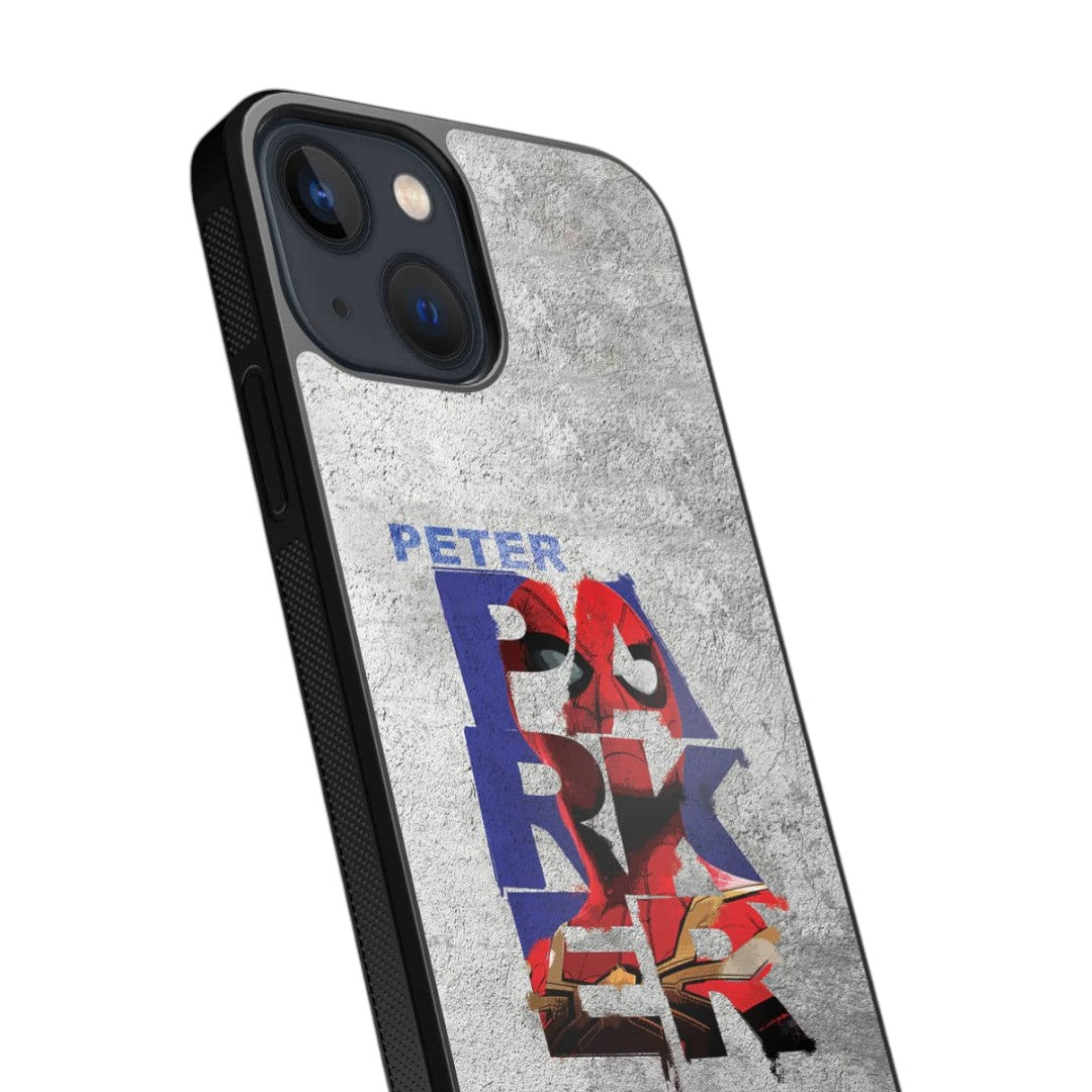 Peter Parker Grunge Glass iPhone Case for iPhone 13 | Macmerise