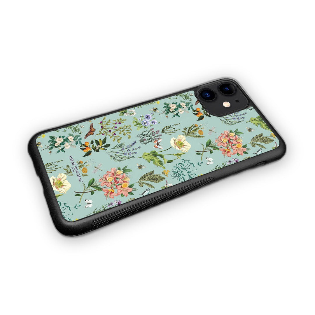 Payal Singhal Titli Aqua Glass iPhone Case for iPhone 11 | Macmerise