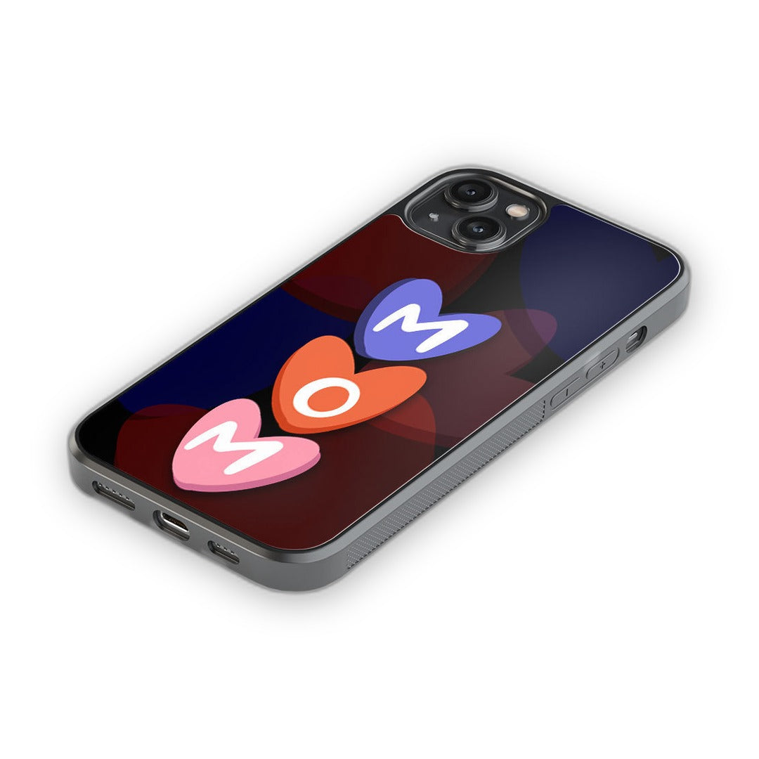 Heart Mom Glass iPhone Case for iPhone 14 Plus | Macmerise