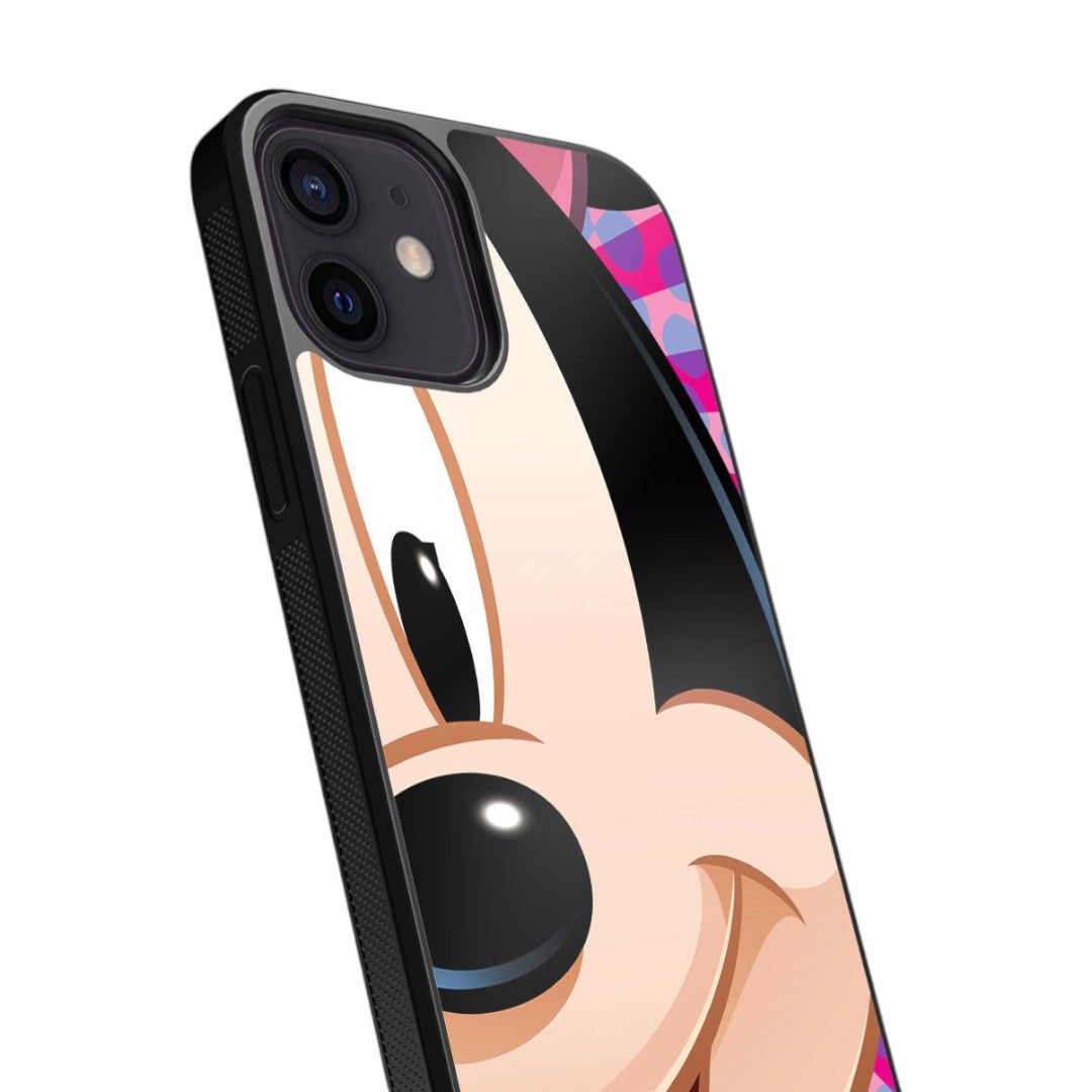 Zoom Up Minnie Glass iPhone Case for iPhone 12 | Macmerise