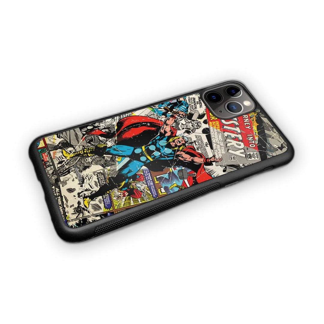 Comic Thor Glass iPhone Case for iPhone 11 Pro | Macmerise