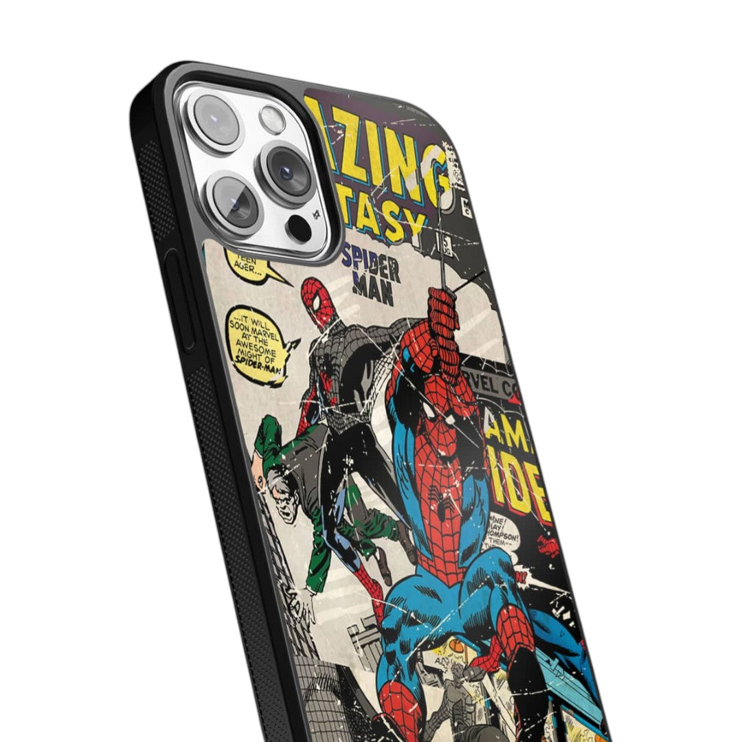 Comic Spidey Glass iPhone Case for iPhone 12 Pro | Macmerise
