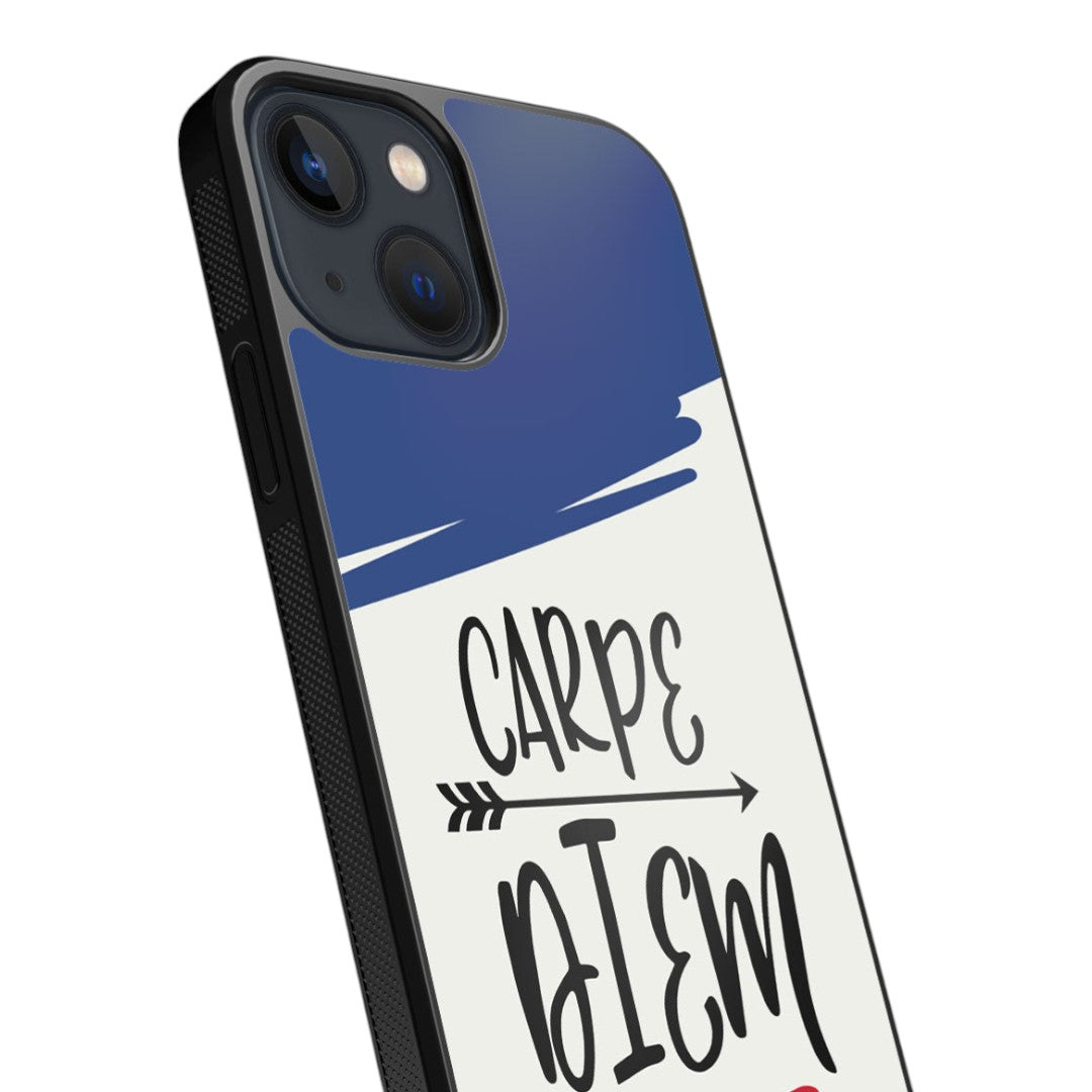 Carpe Diem Glass iPhone Case for iPhone 13 Mini | Macmerise