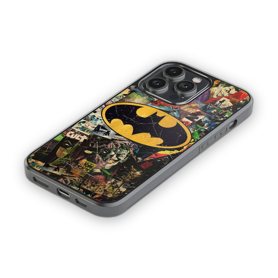 Comic Bat Glass iPhone Case for iPhone 14 Pro Max | Macmerise