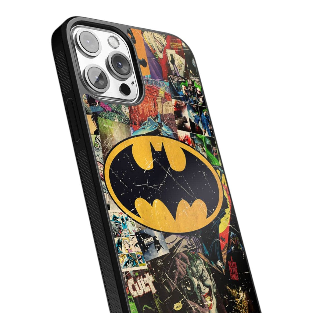Comic Bat Glass iPhone Case for iPhone 13 Pro | Macmerise