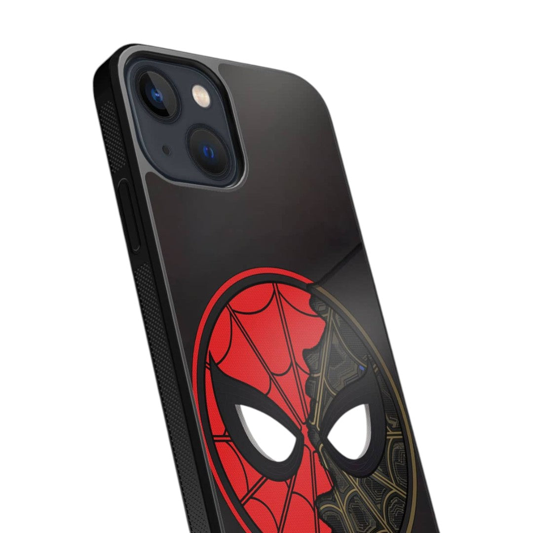 Two Face Spidey Glass iPhone Case for iPhone 13 Mini | Macmerise
