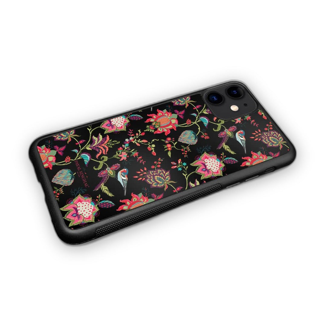 Payal Singhal Chidiya Black Glass iPhone Case for iPhone 11 | Macmerise