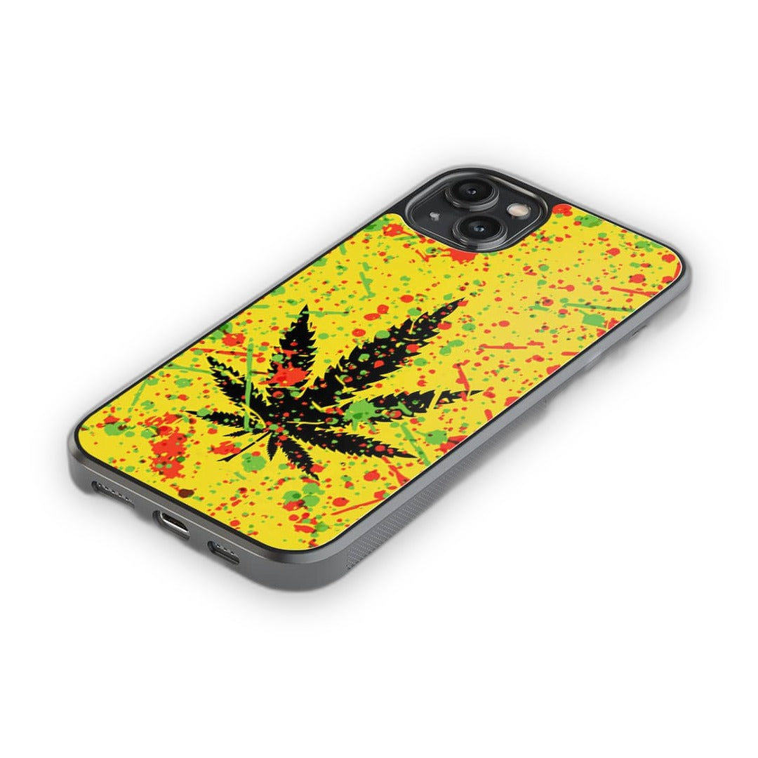 Rasta Splash Glass iPhone Case for iPhone 14 Plus | Macmerise