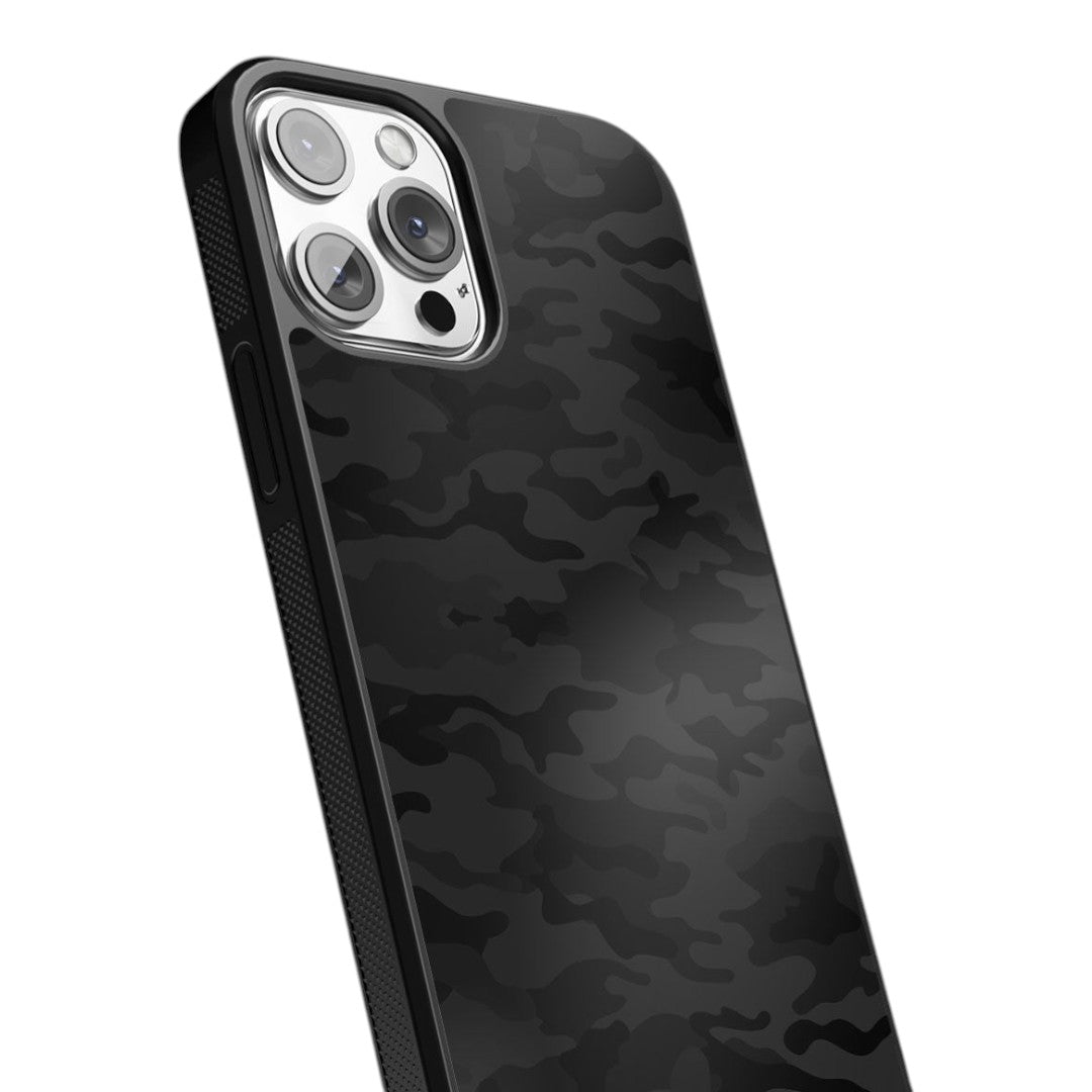 Camo Army Black Glass iPhone Case for iPhone 13 Pro | Macmerise