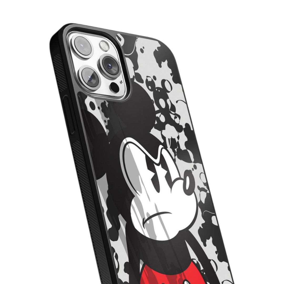 Grumpy Mickey Glass iPhone Case for iPhone 12 Pro | Macmerise