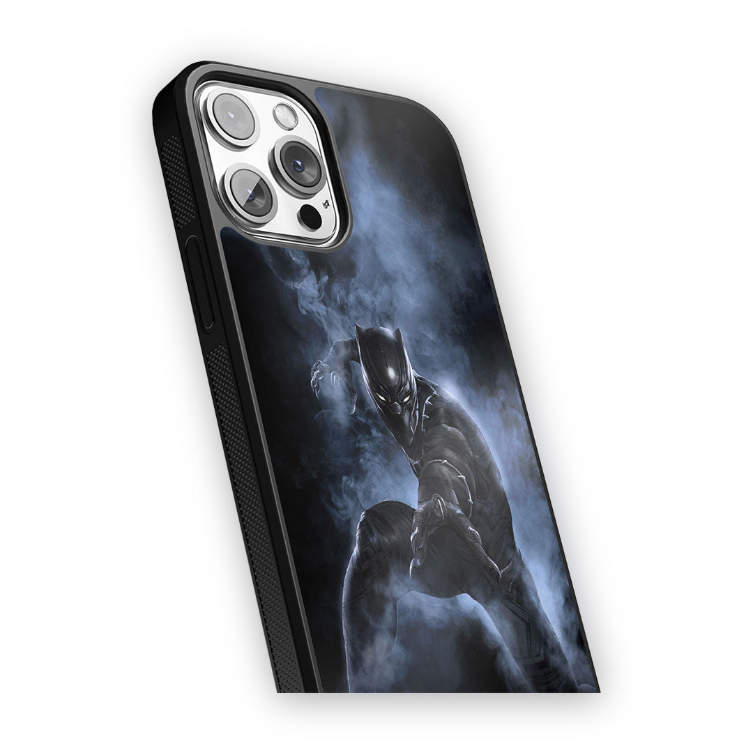 Black Panther Attack Glass iPhone Case for iPhone 12 Pro Max | Macmerise