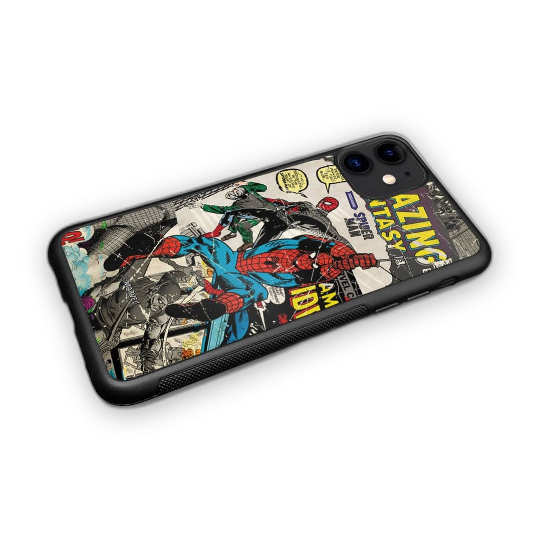 Comic Spidey Glass iPhone Case for iPhone 11 | Macmerise
