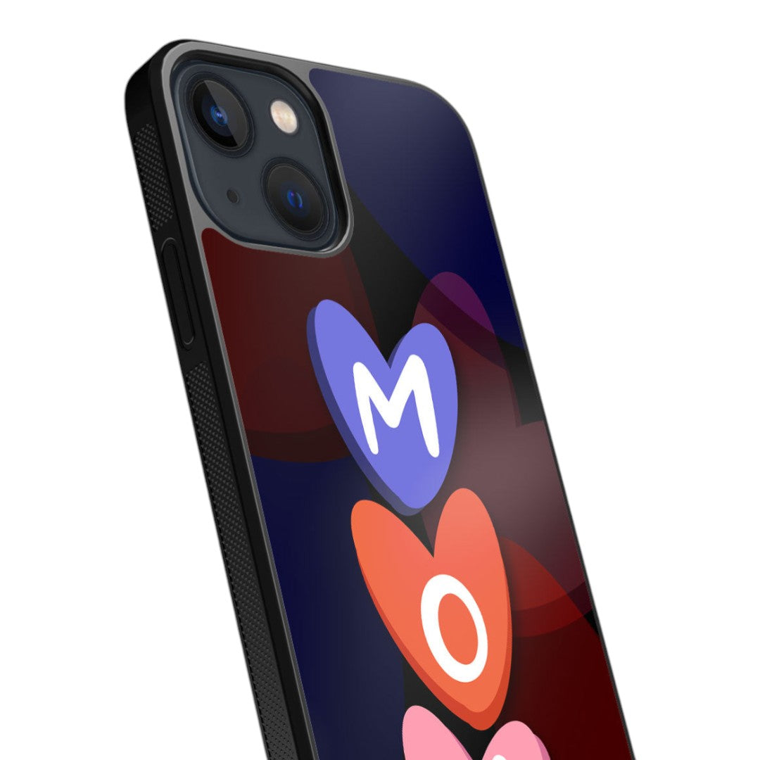 Heart Mom Glass iPhone Case for iPhone 13 Mini | Macmerise