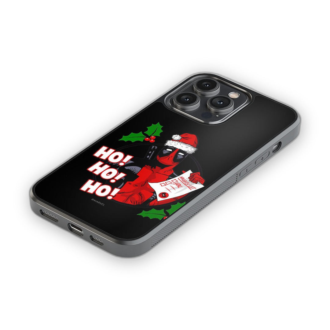 Deadpool Santa Glass iPhone Case for iPhone 14 Pro Max | Macmerise