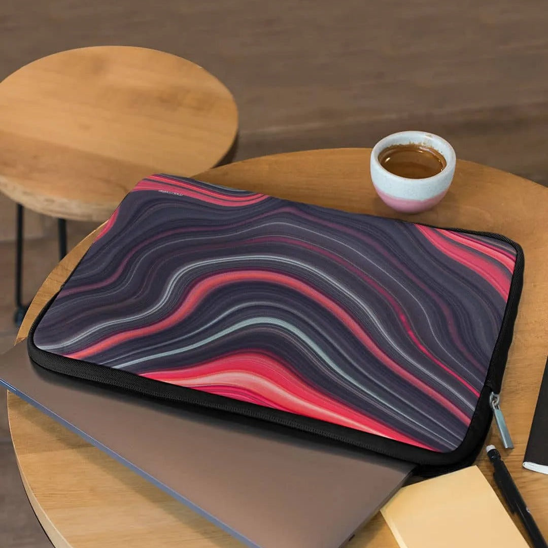 Liquid Funk Laptop Sleeve Black - back view | Macmerise