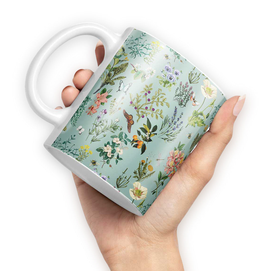 Payal Singhal Titli Coffee Mug Aqua - back view | Macmerise