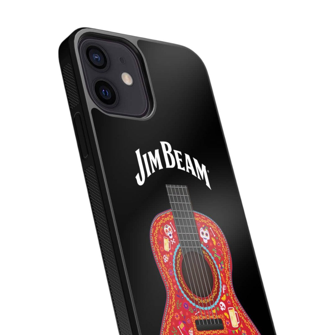 Jim Beam Guitar Black Glass iPhone Case for iPhone 12 | Macmerise