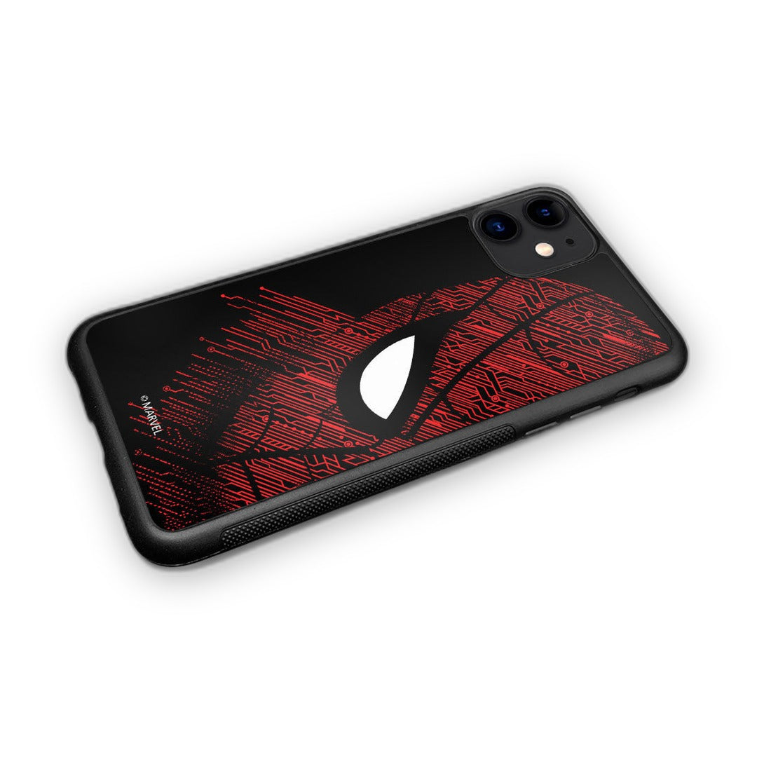 Sketch Out Spider Man Glass iPhone Case for iPhone 11 | Macmerise